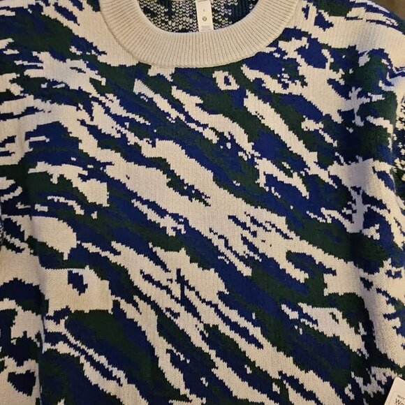 Lululemon wool blend sweater blue relaxed sz 8 - Picture 2 of 3